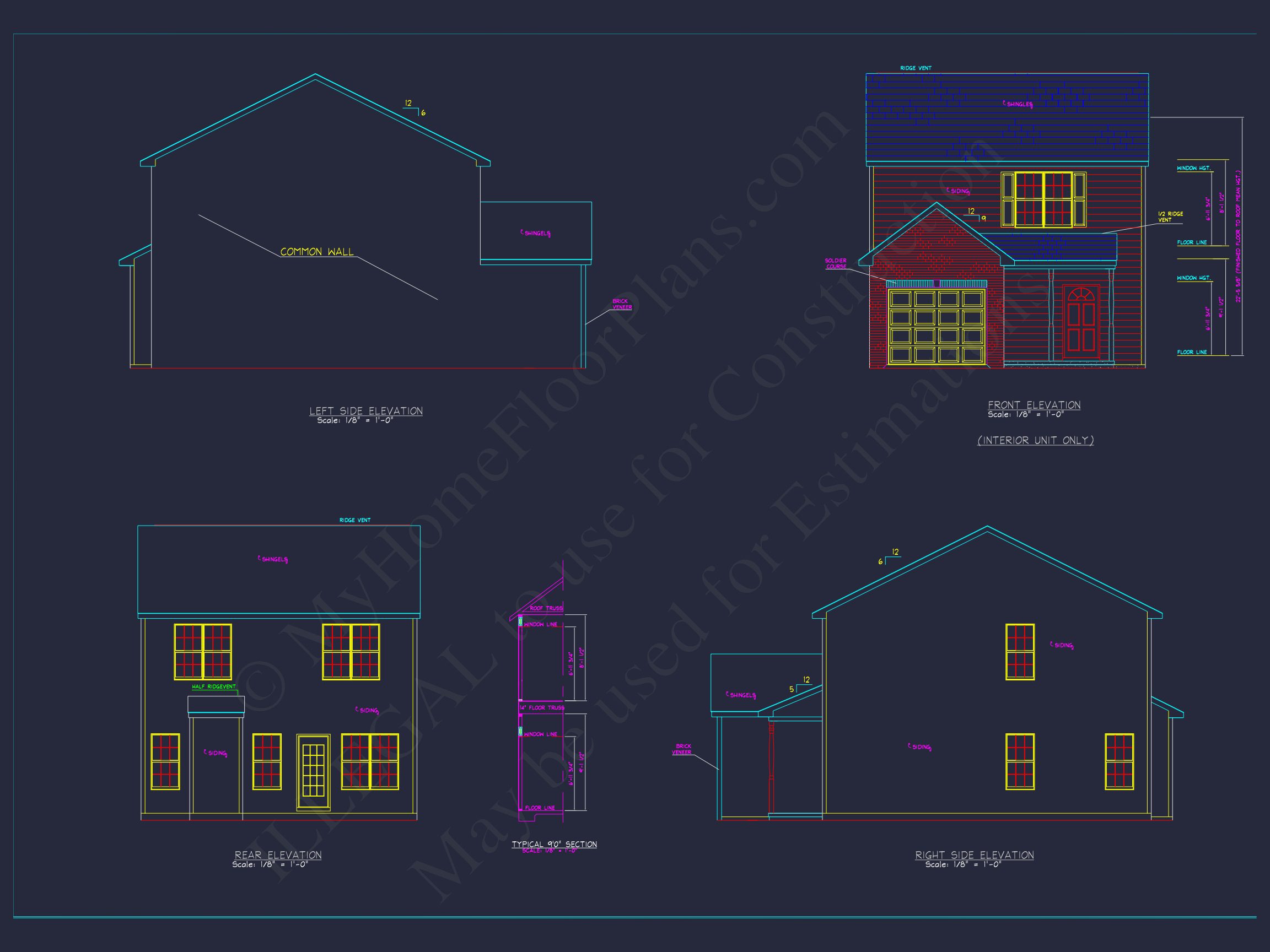 Classic house Plan with CAD Blueprints and 2-Story Designs