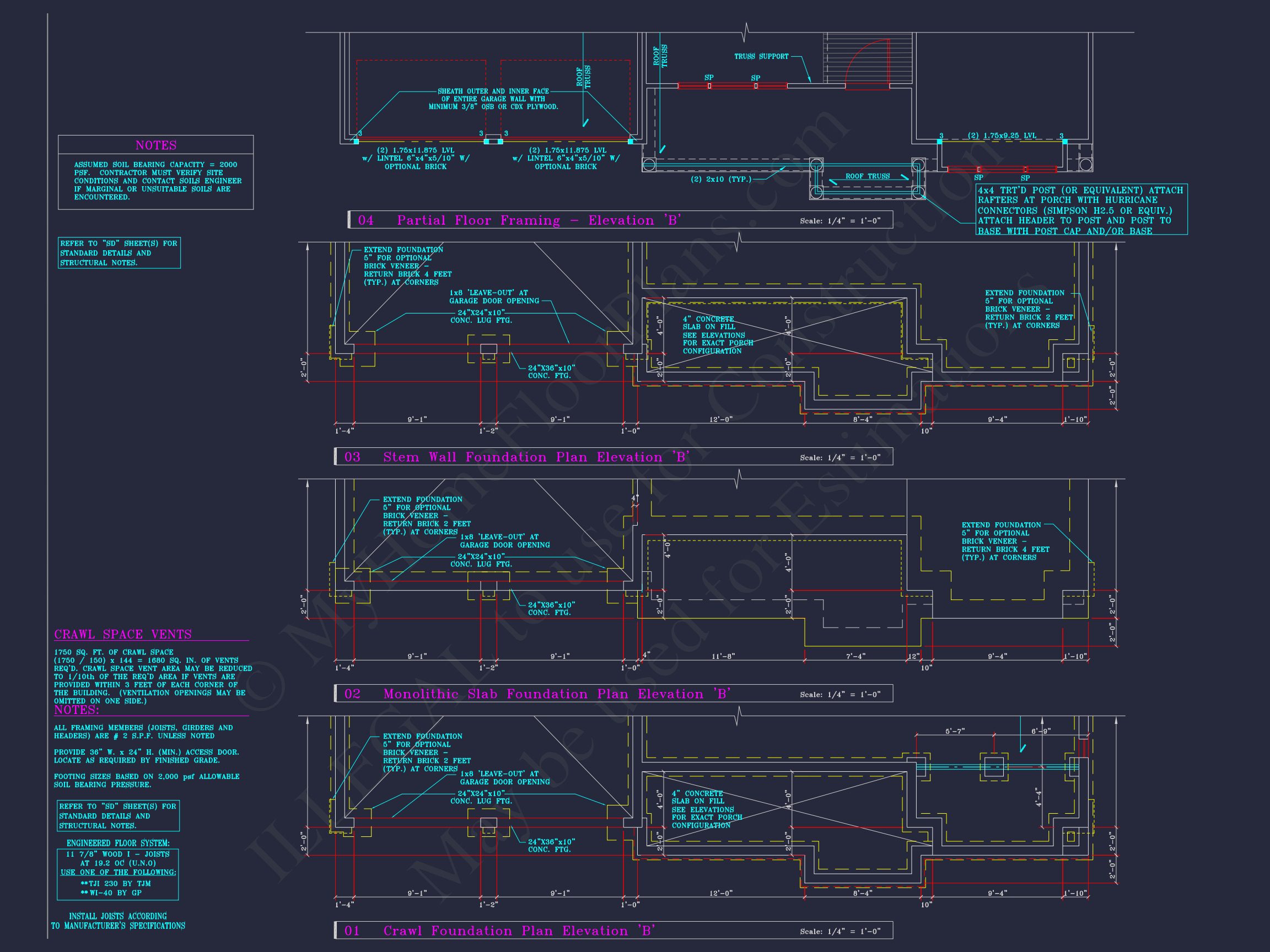 Classic Suburban house Plan: Detailed Floor Blueprint & CAD Design