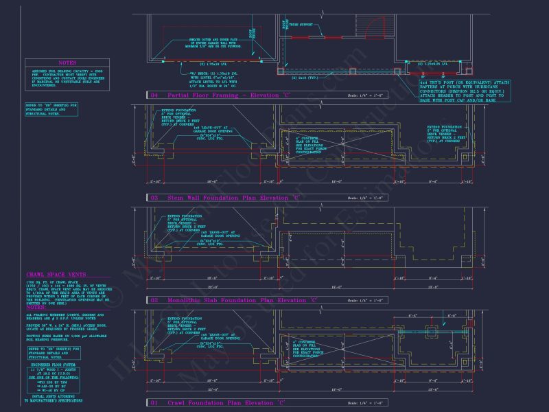 Classic Suburban house Plan: Detailed Floor Blueprint & CAD Design