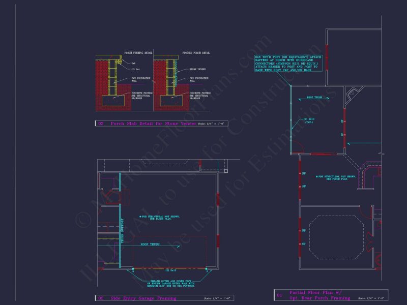 Classic Suburban house Plan: Detailed Floor Blueprint & CAD Design