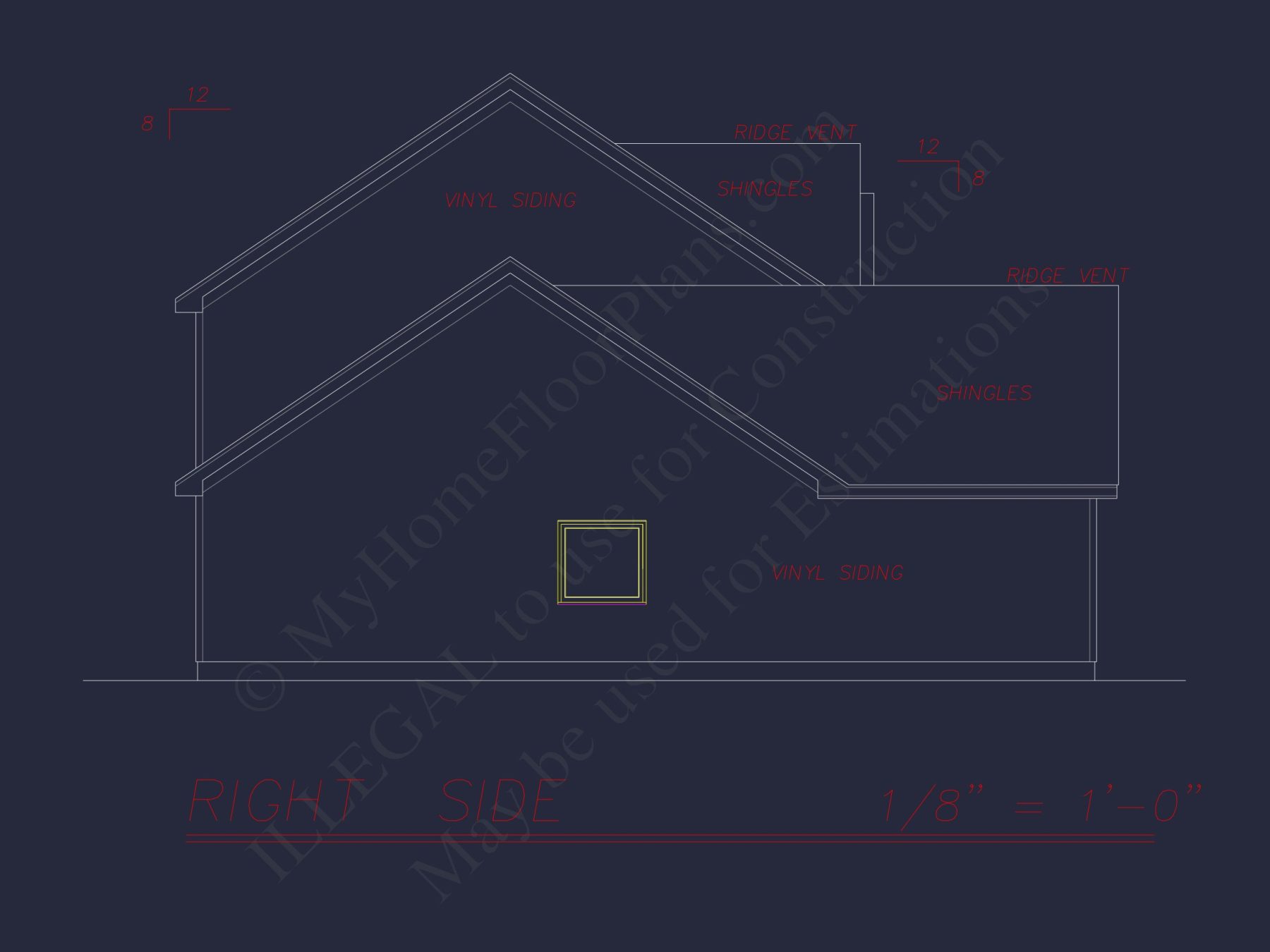Classic Suburban house Plan with 4 Bedrooms and CAD Designs
