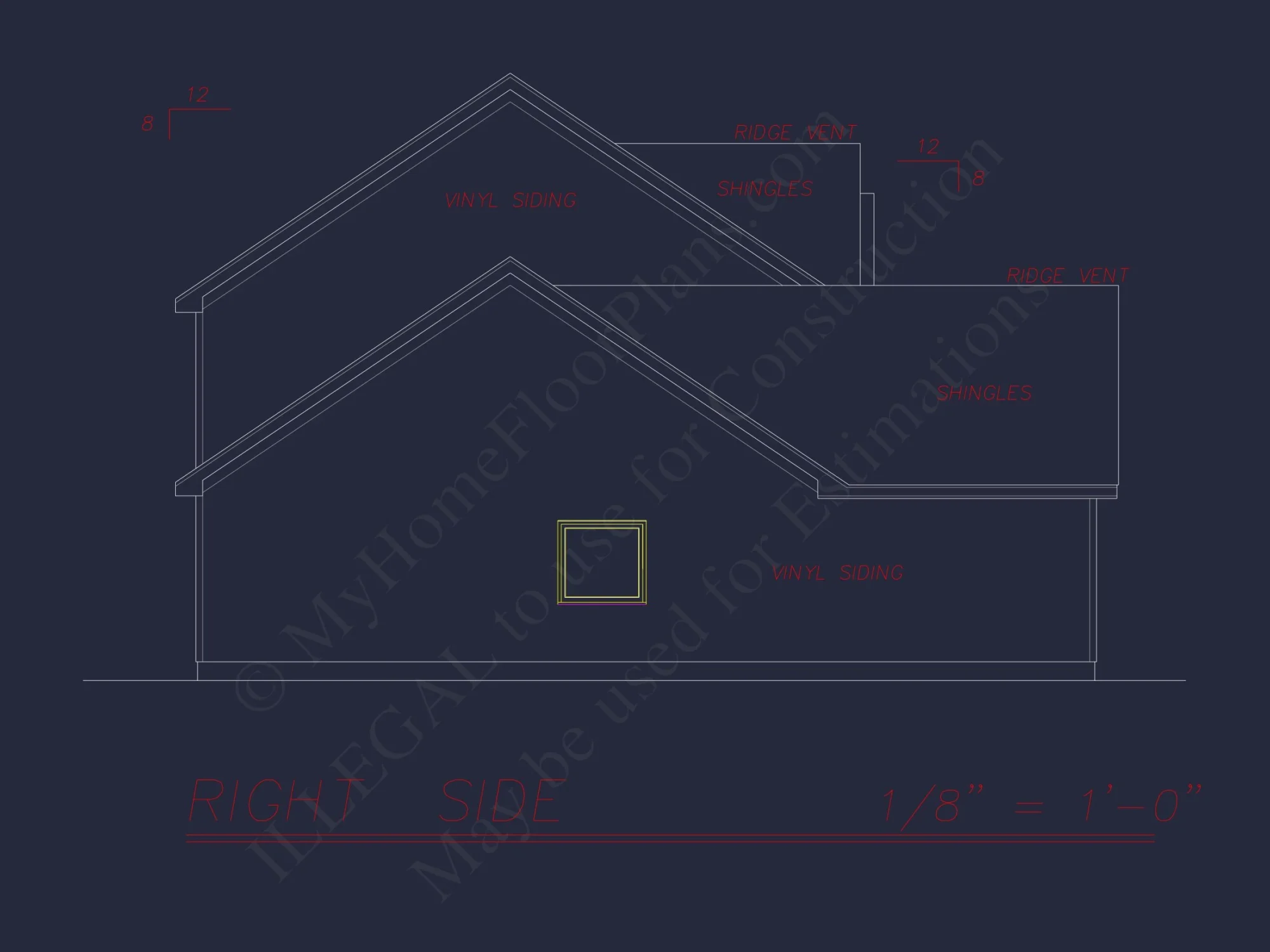 Classic Suburban house Plan with 4 Bedrooms and CAD Designs