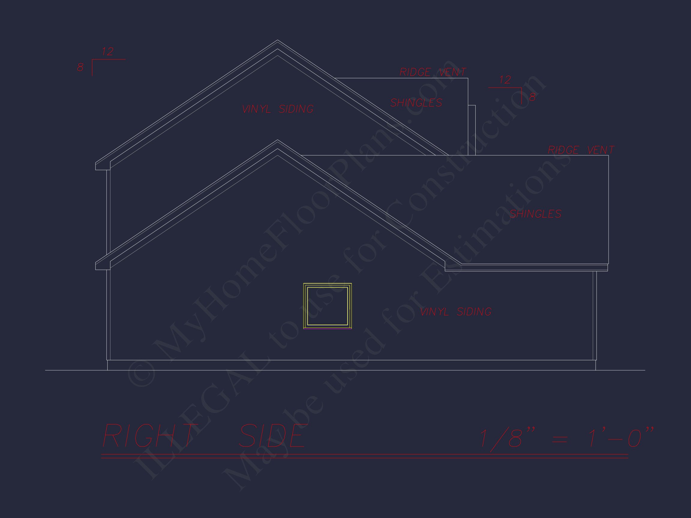 Classic Suburban house Plan with 4 Bedrooms and CAD Designs