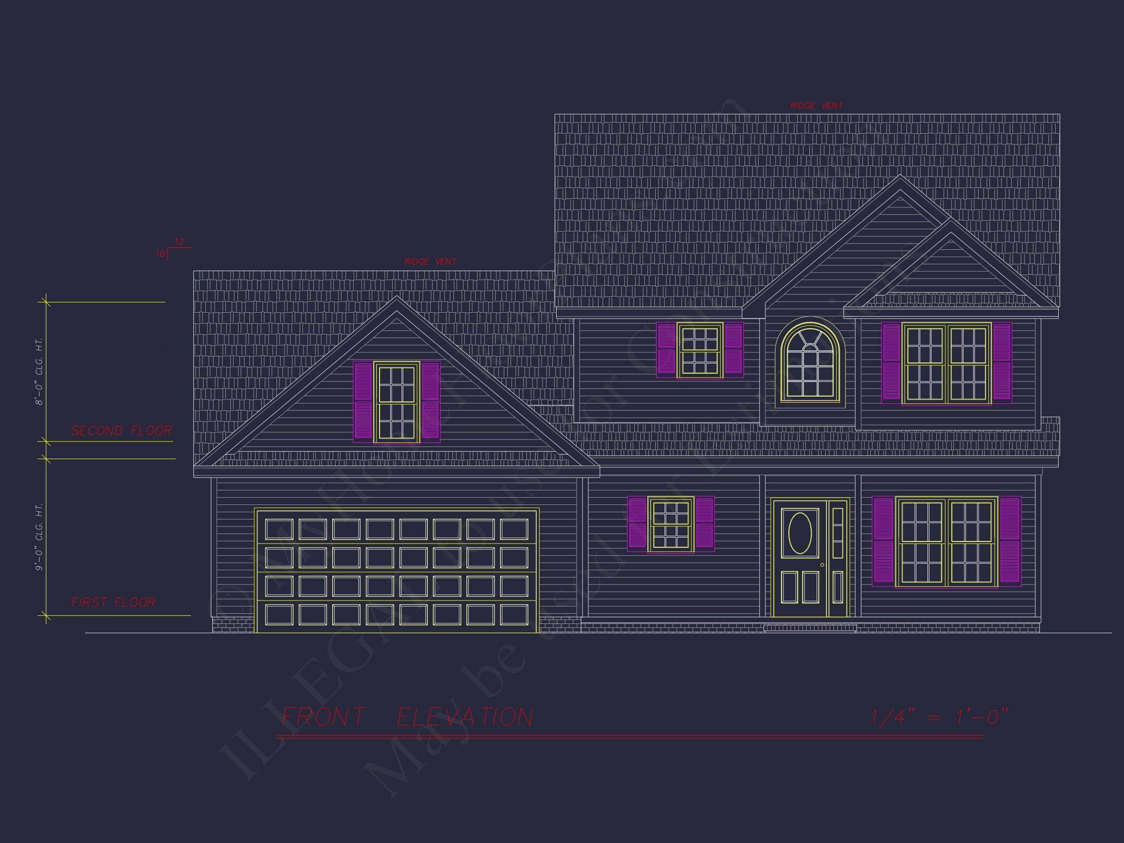 Classic Suburban house Plan with 4 Bedrooms and CAD Designs