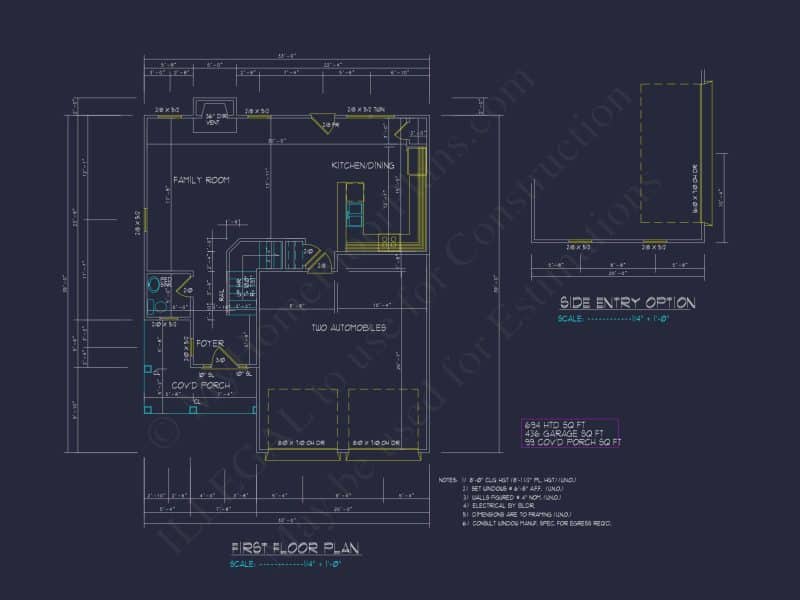 Classic Two-Story house Plan with CAD Designs and Blueprints