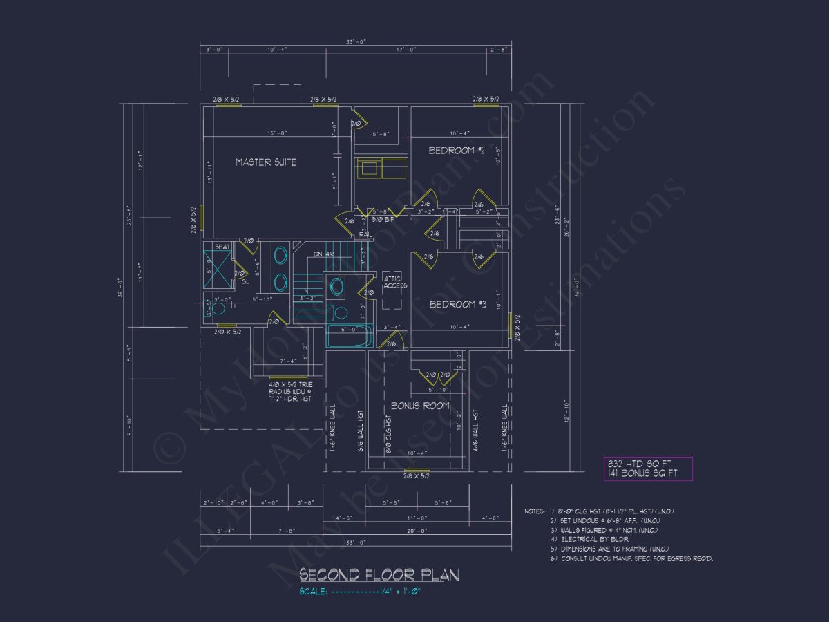 Classic Two-Story house Plan with CAD Designs and Blueprints