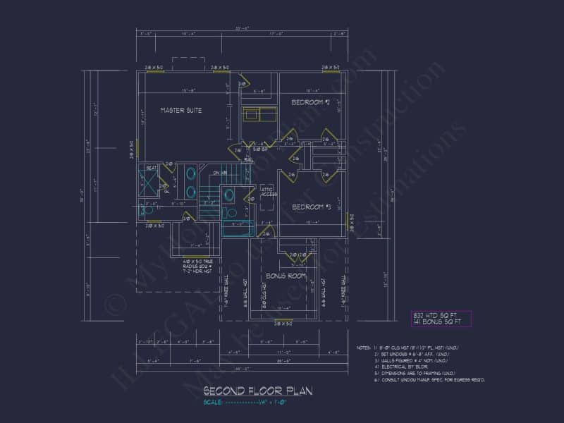Classic Two-Story house Plan with CAD Designs and Blueprints