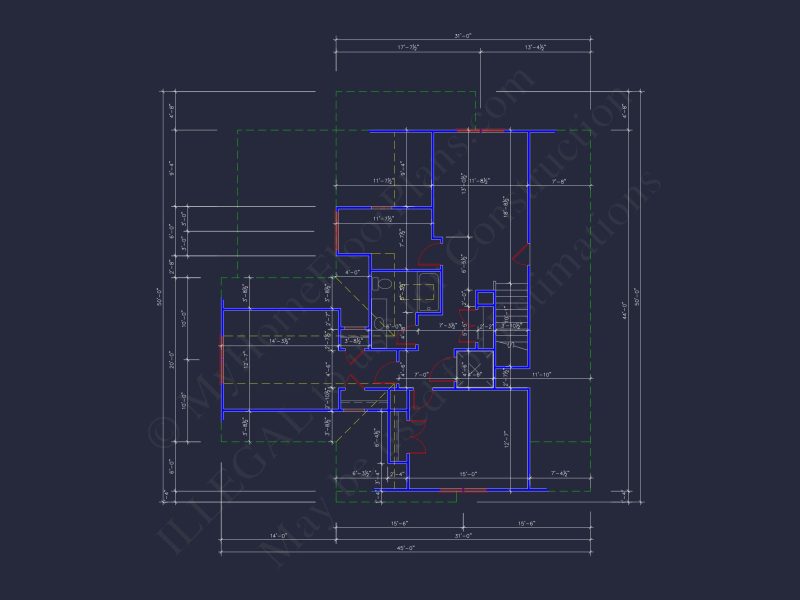 Coastal Beach House Floor Plan with 2.5 Stories and CAD Design