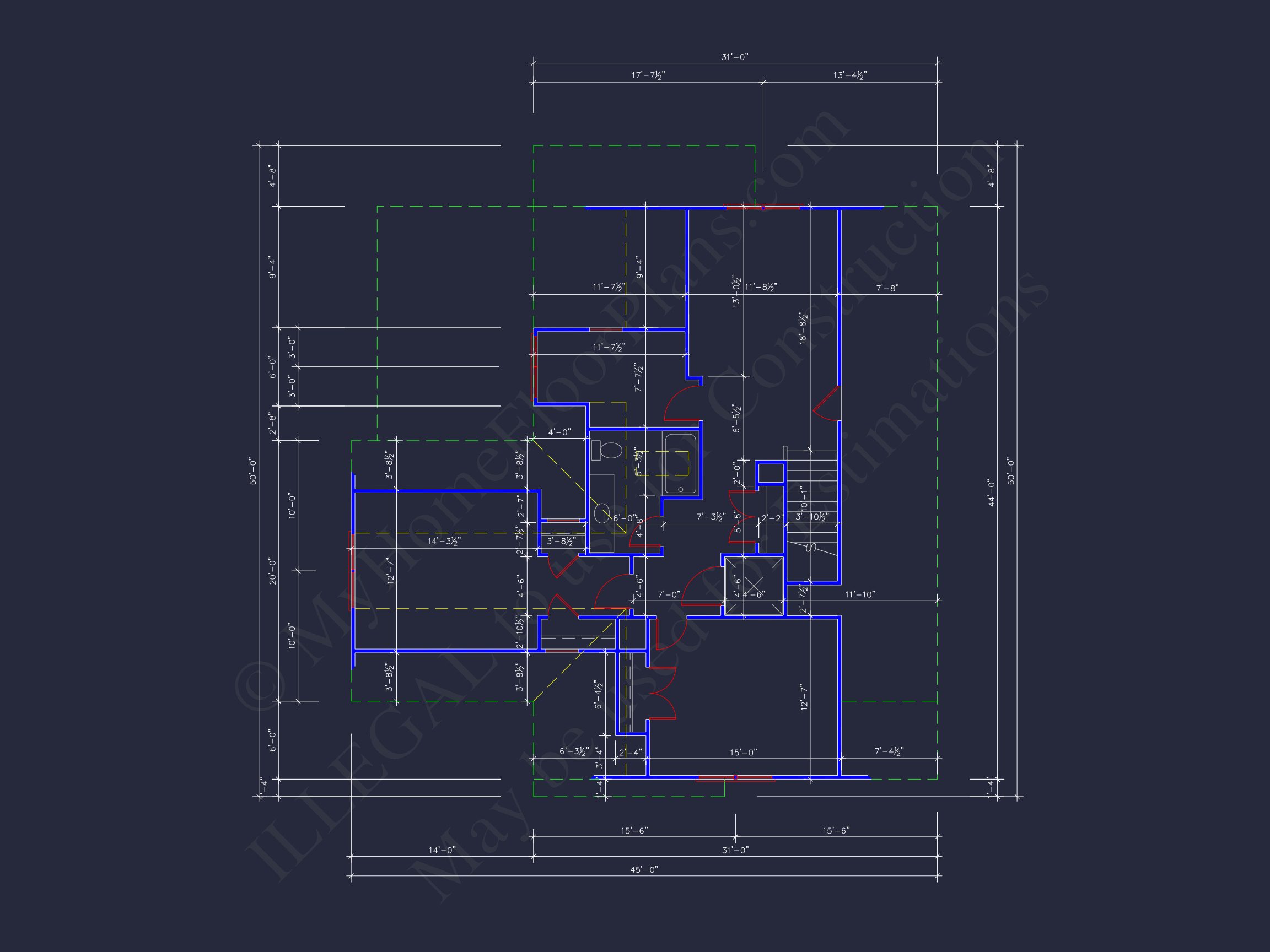 Coastal Beach House Floor Plan with 2.5 Stories and CAD Design