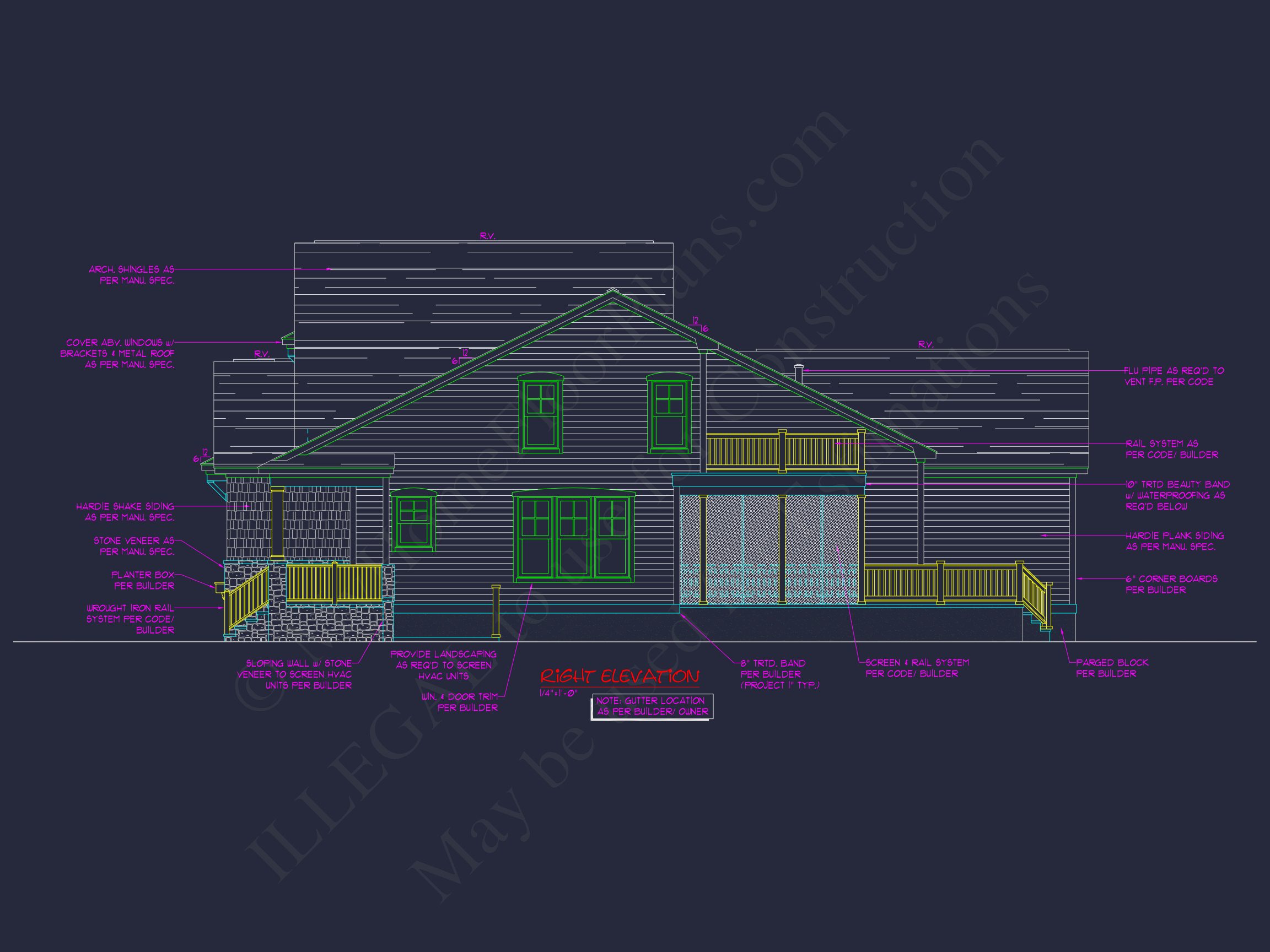 Coastal Craftsman house Floor Plan: 3 Bed,2 Bath,2 Story