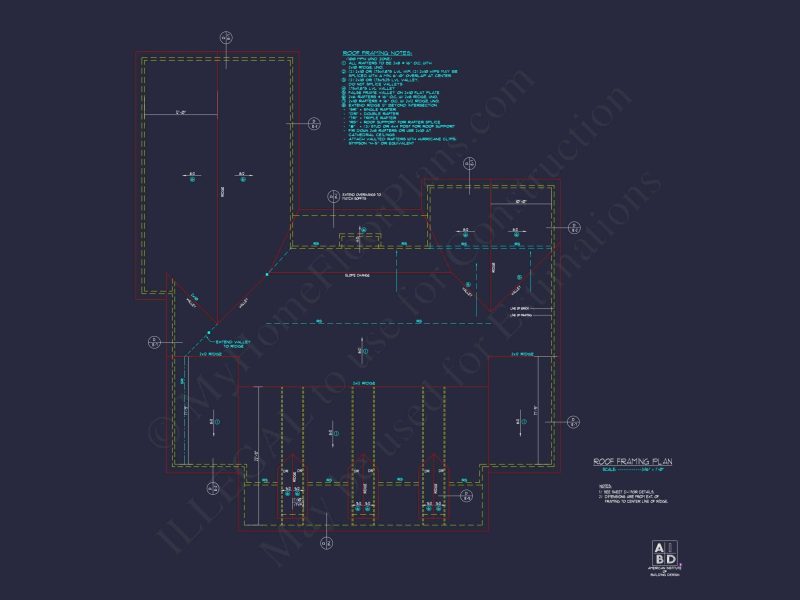 Colonial Farmhouse house Plan with 2-Story Design & CAD Blueprint