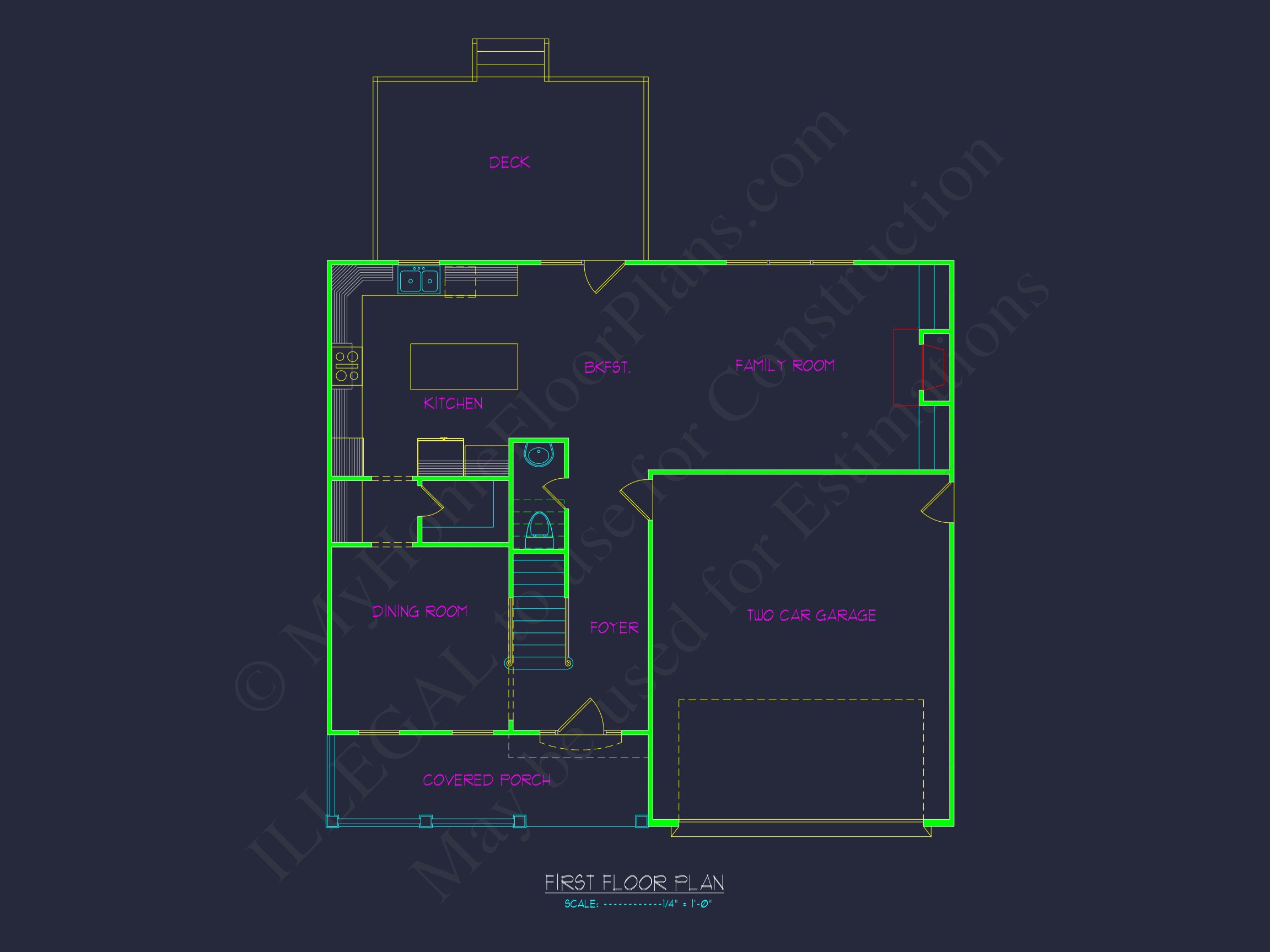 Colonial house Plan with Spacious Layout and Detailed Designs