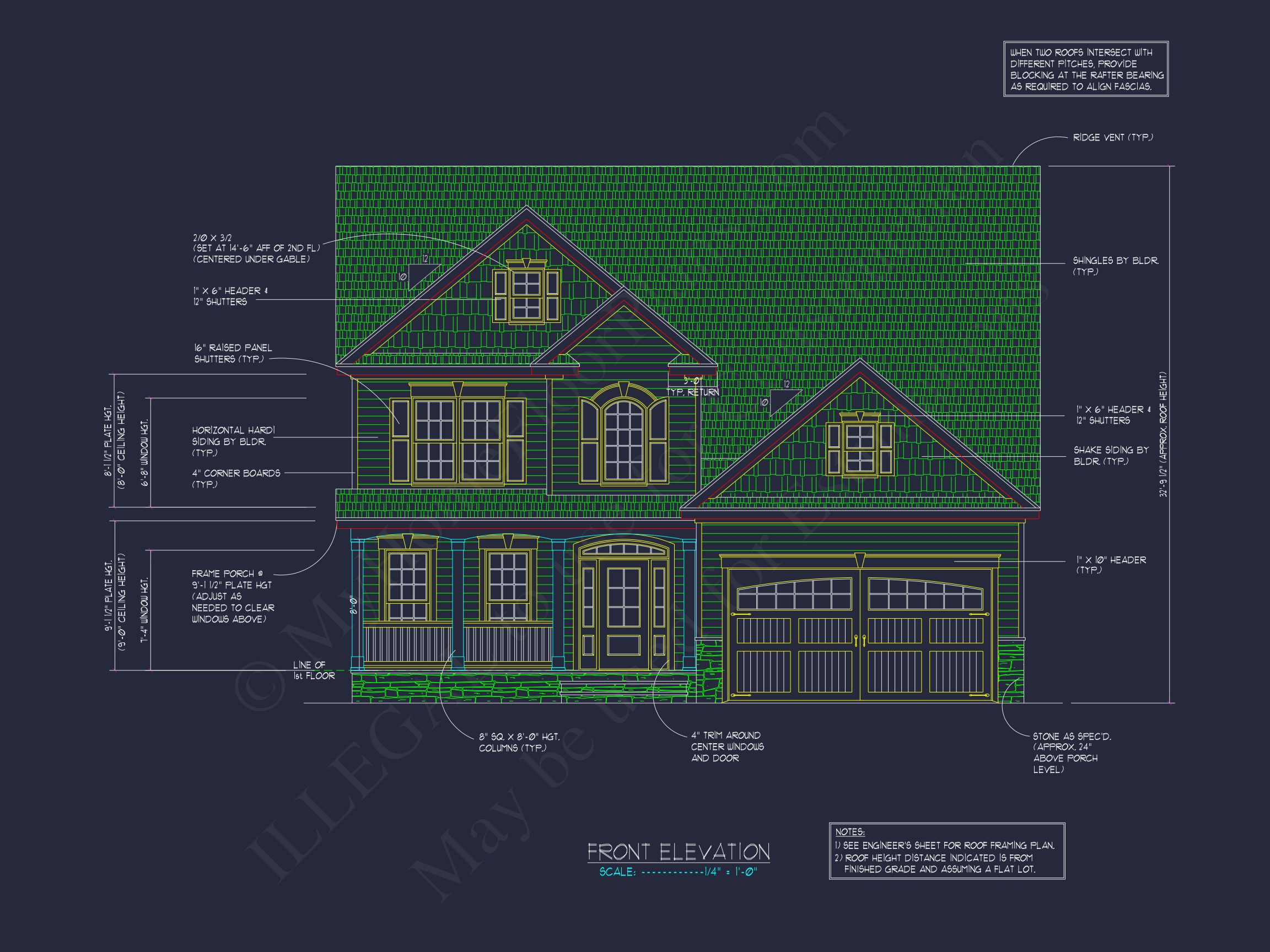 Colonial house Plan with Spacious Layout and Detailed Designs