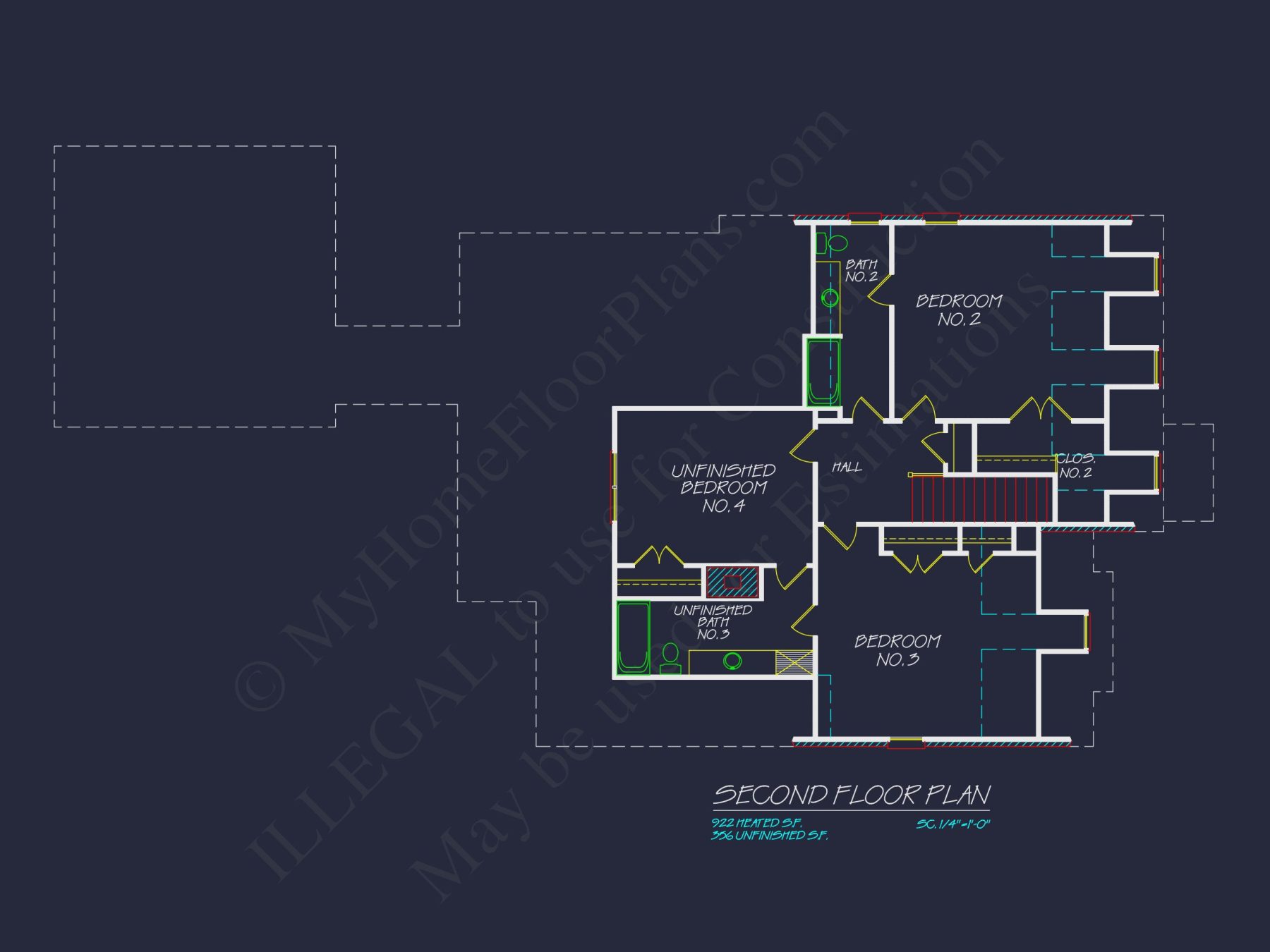 Colonial Revival house Floor Plan
