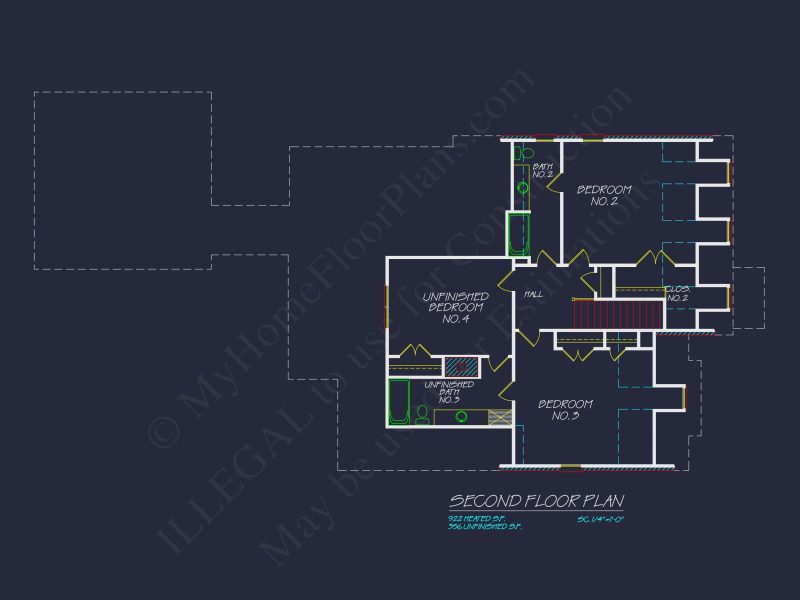 Colonial Revival house Floor Plan
