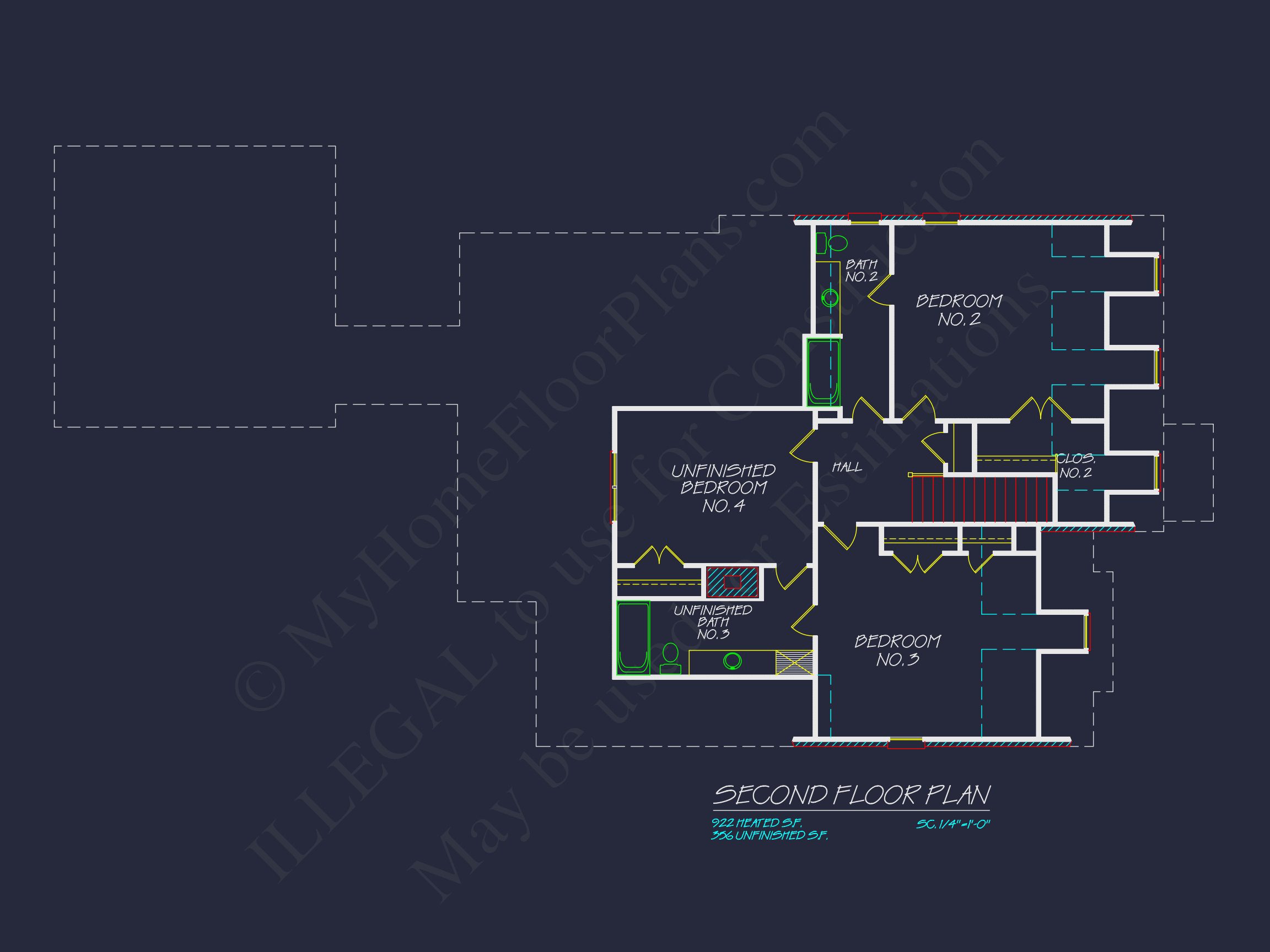 Colonial Revival house Floor Plan