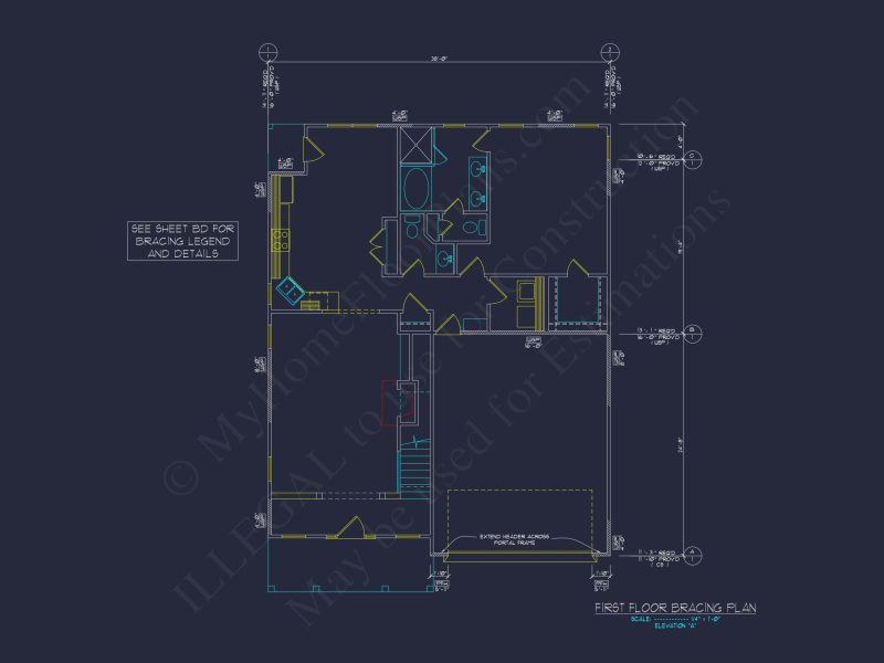 Colonial Revival house Plan With 2-Story Floor Plan Design
