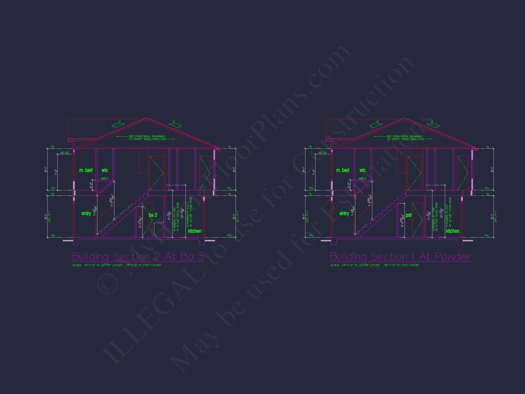 Colonial Revival house Plan with CAD Blueprint and Design