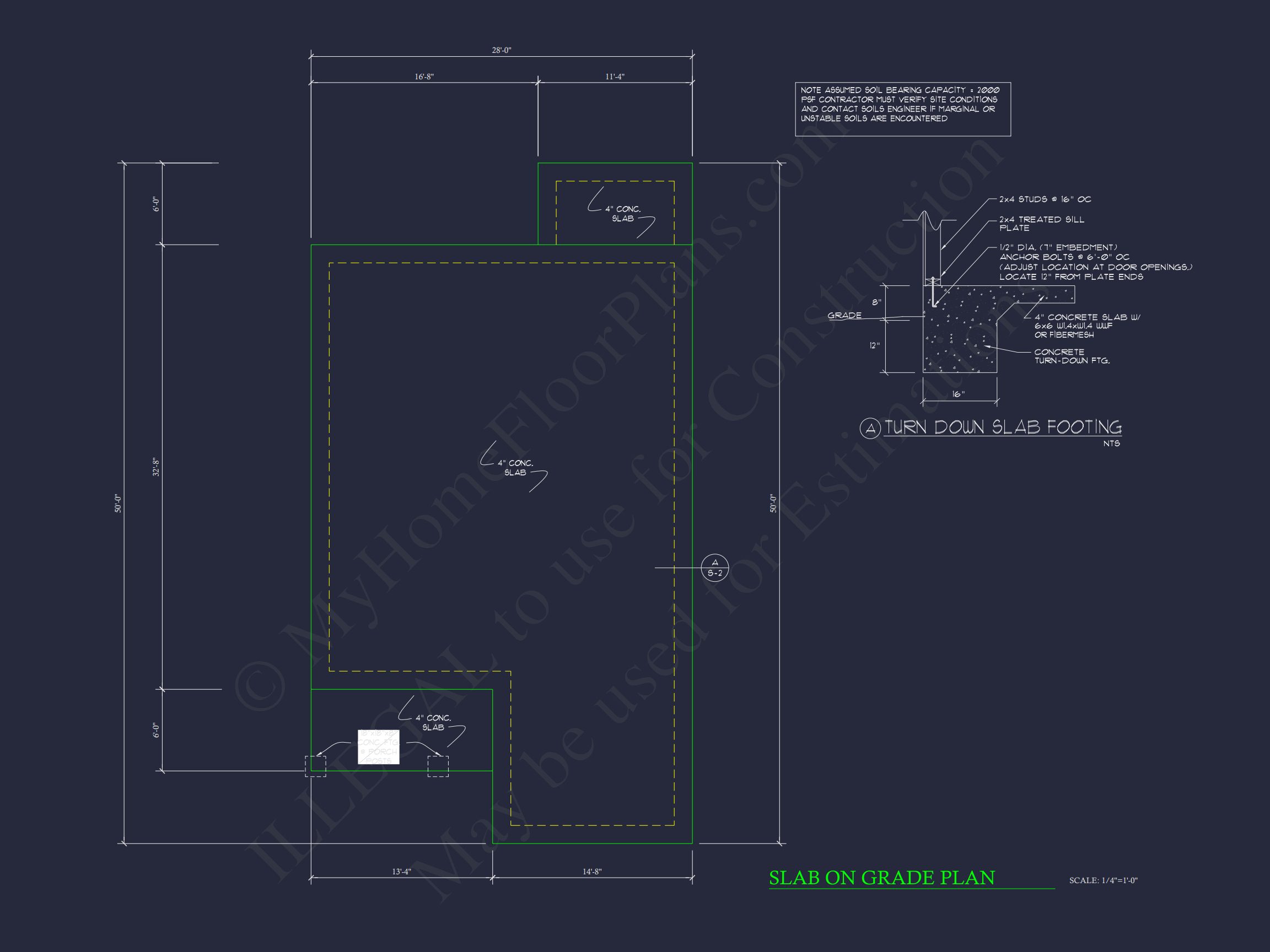 Compact Single-Family house Plan with Blueprint Designs in CAD