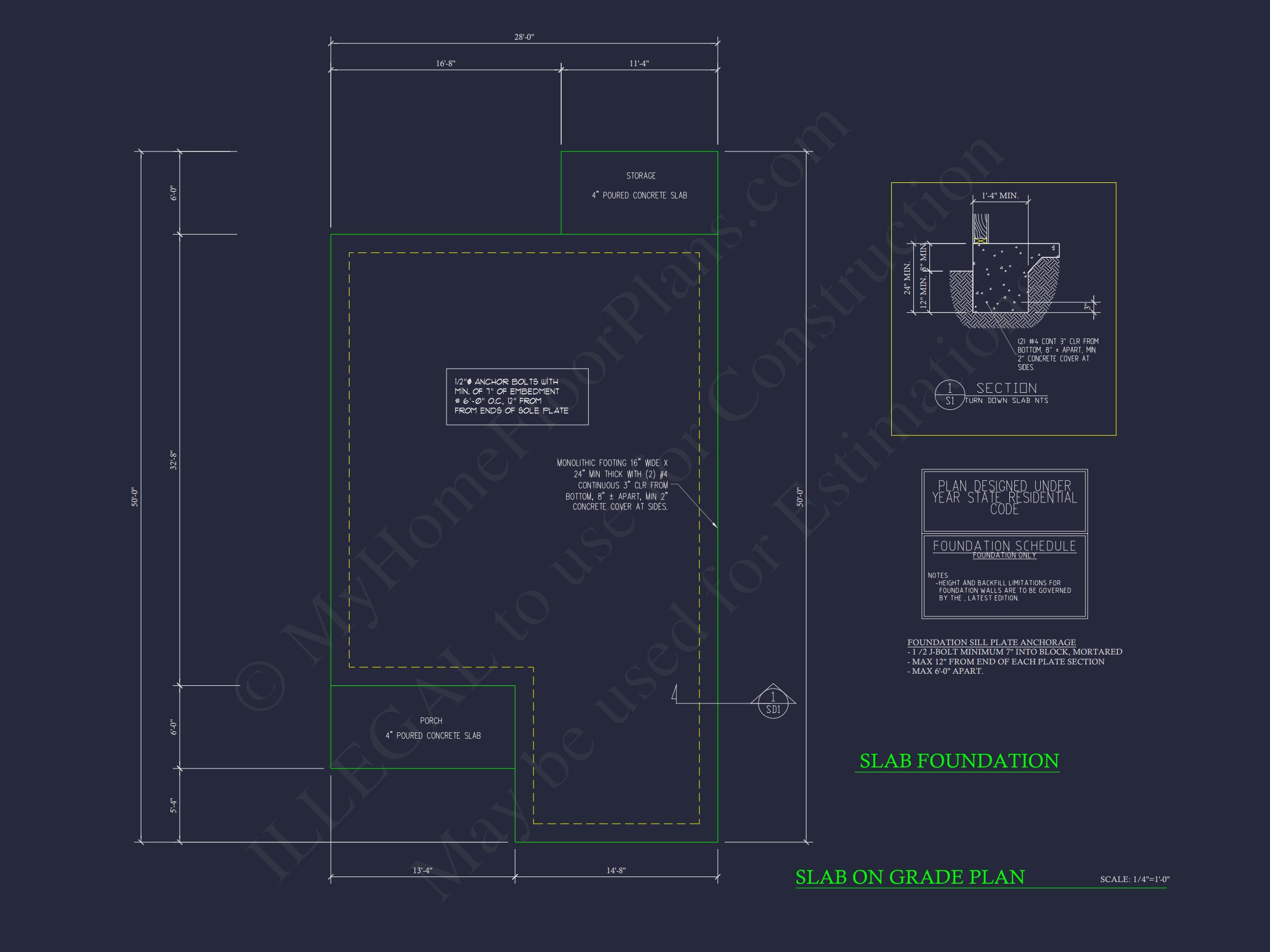 Compact Single-Family house Plan with Blueprint Designs in CAD
