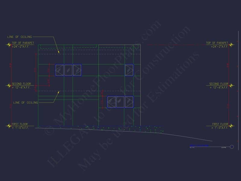 Contemporary house Floor Plan with Open Layout & CAD Designs