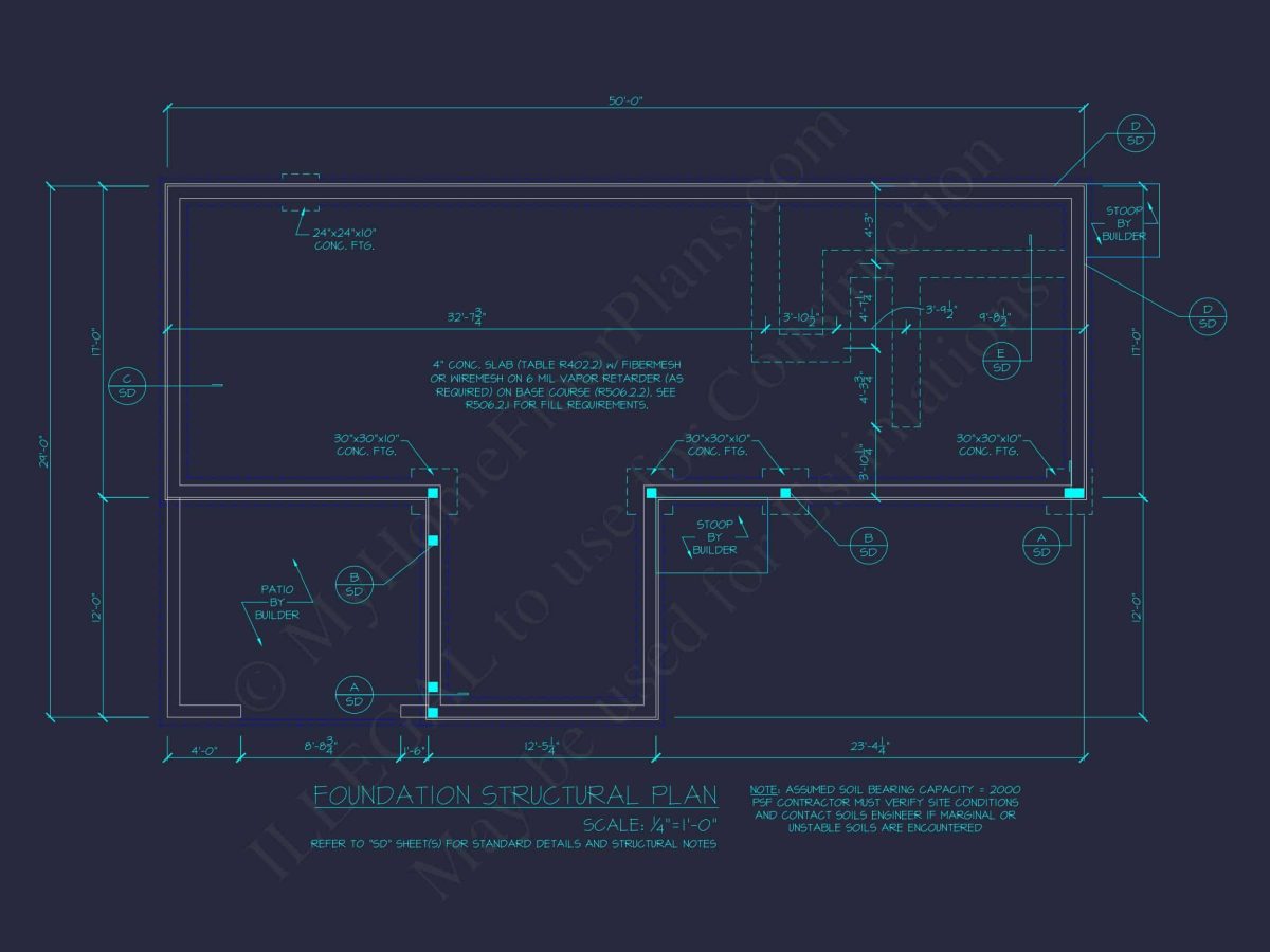 Contemporary house Floor Plan with Open Layout & CAD Designs