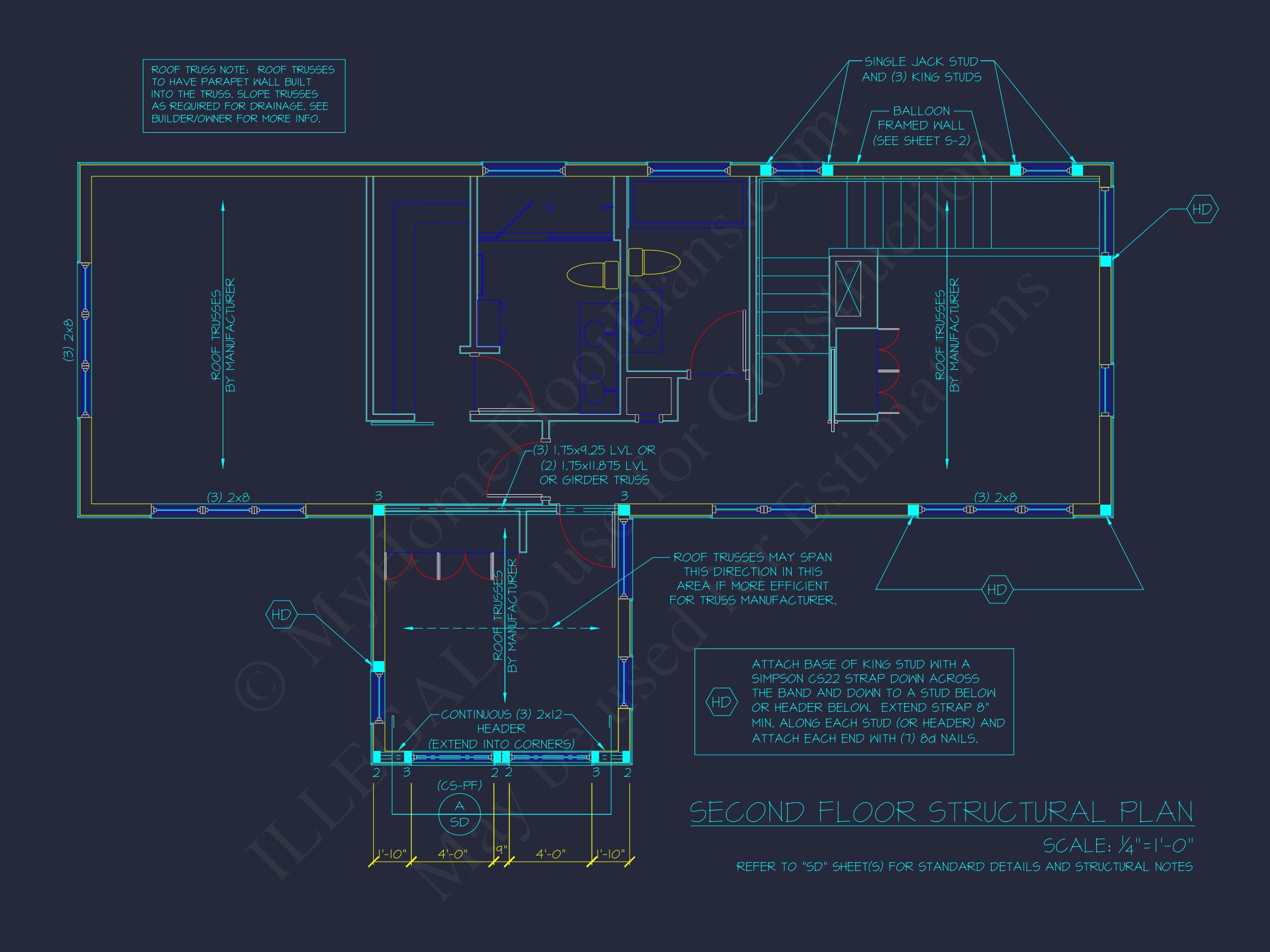 Contemporary house Floor Plan with Open Layout & CAD Designs