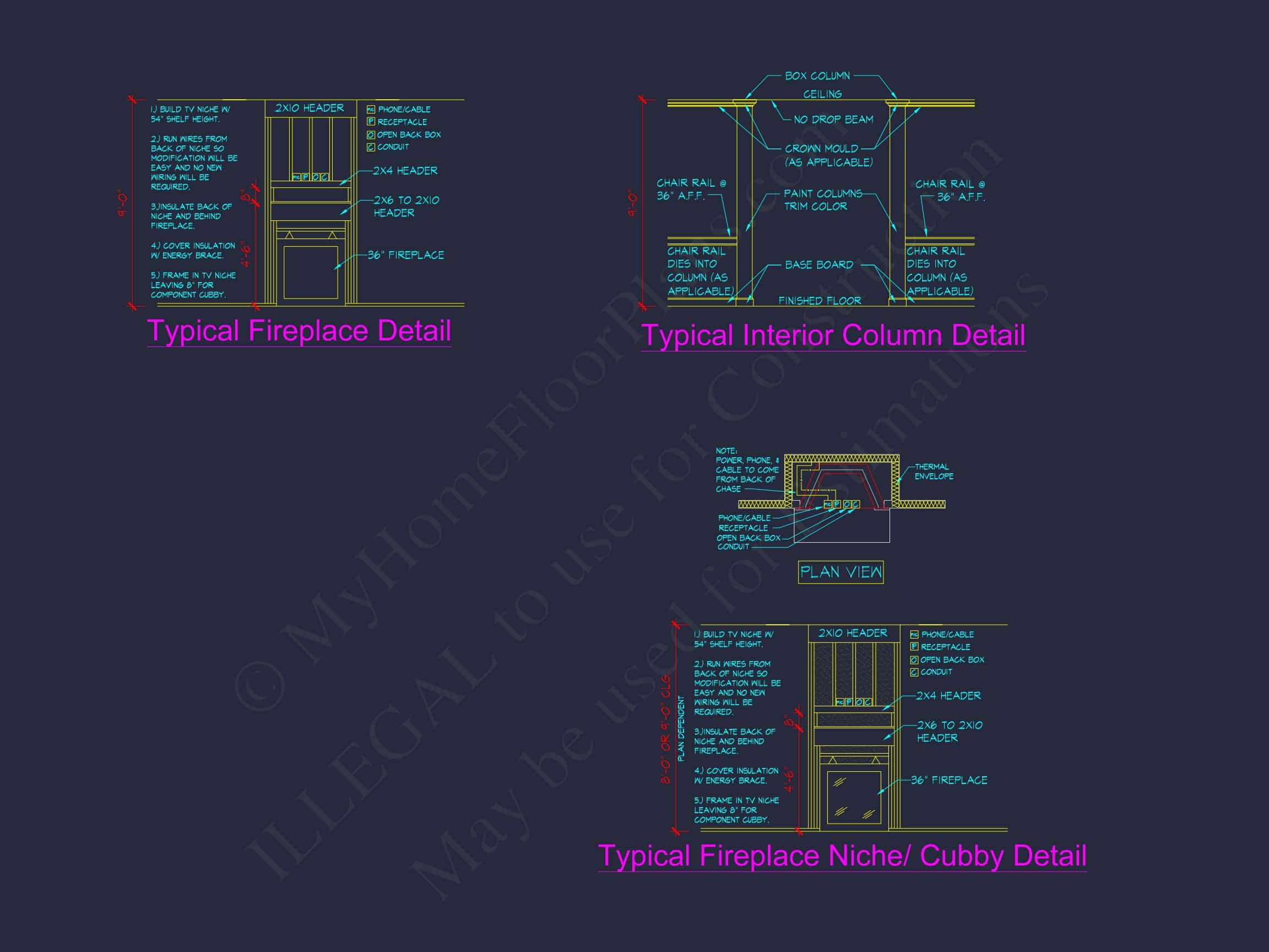 Craftsman Floor Plan with 2 Story Design