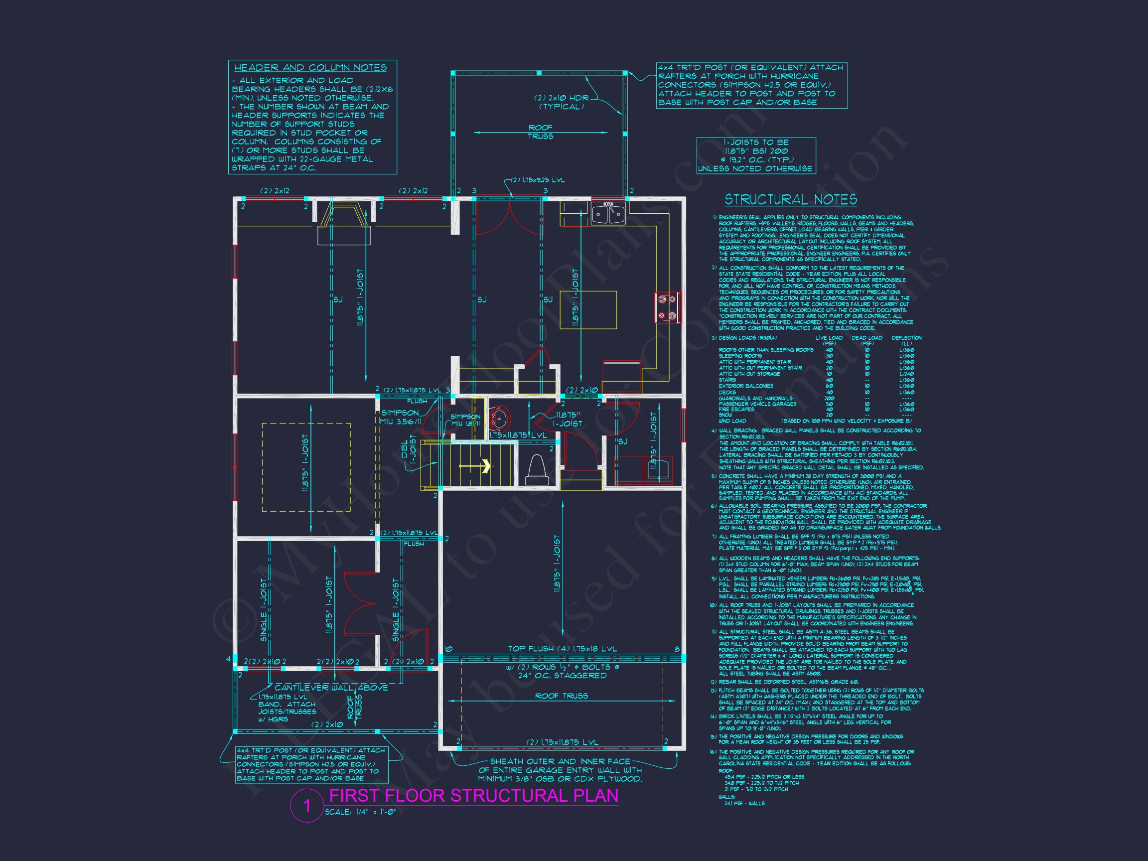 Floor Plan with Garage & Amenities