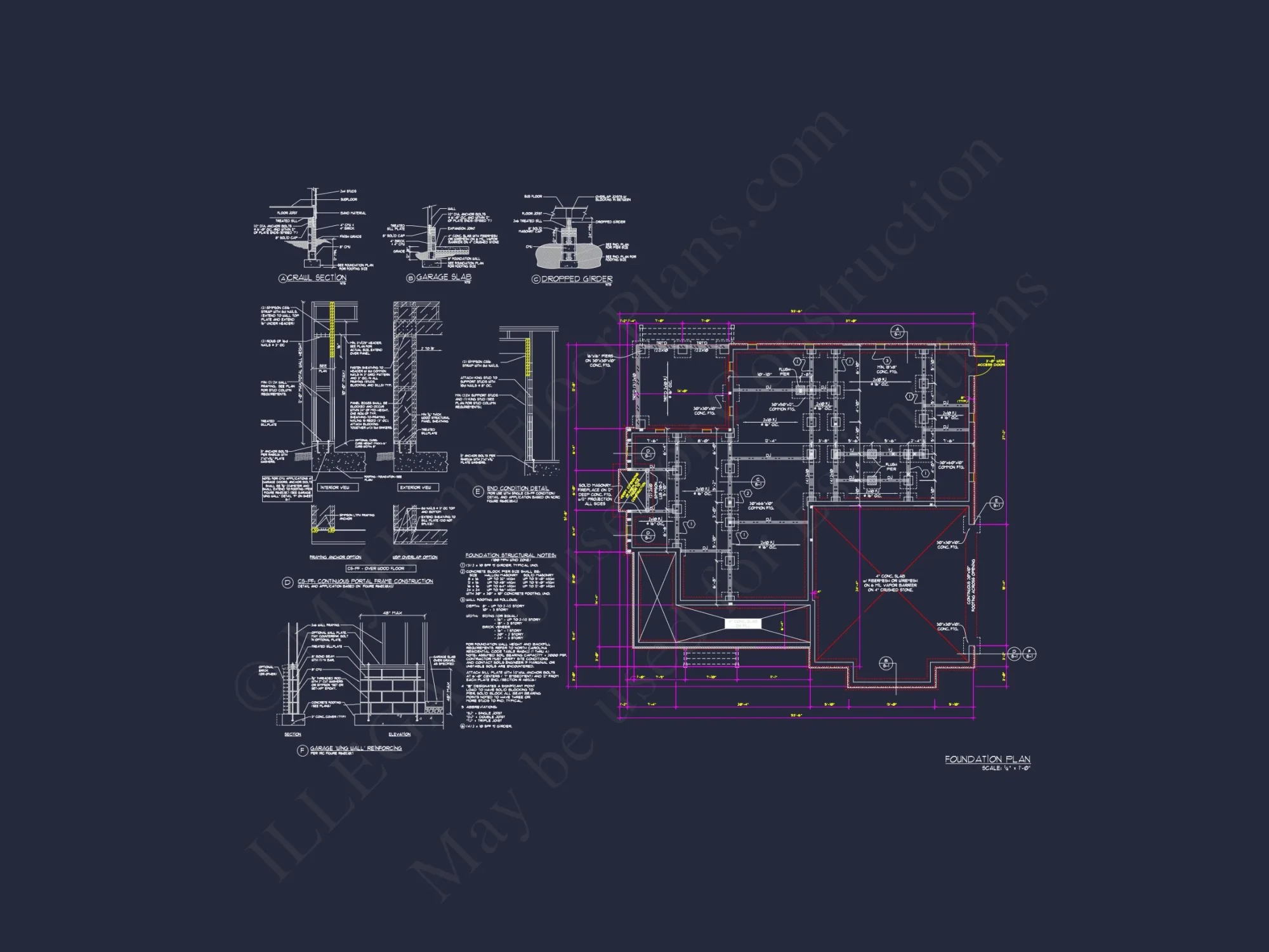 Craftsman house Design with Bonus Room and CAD Blueprint
