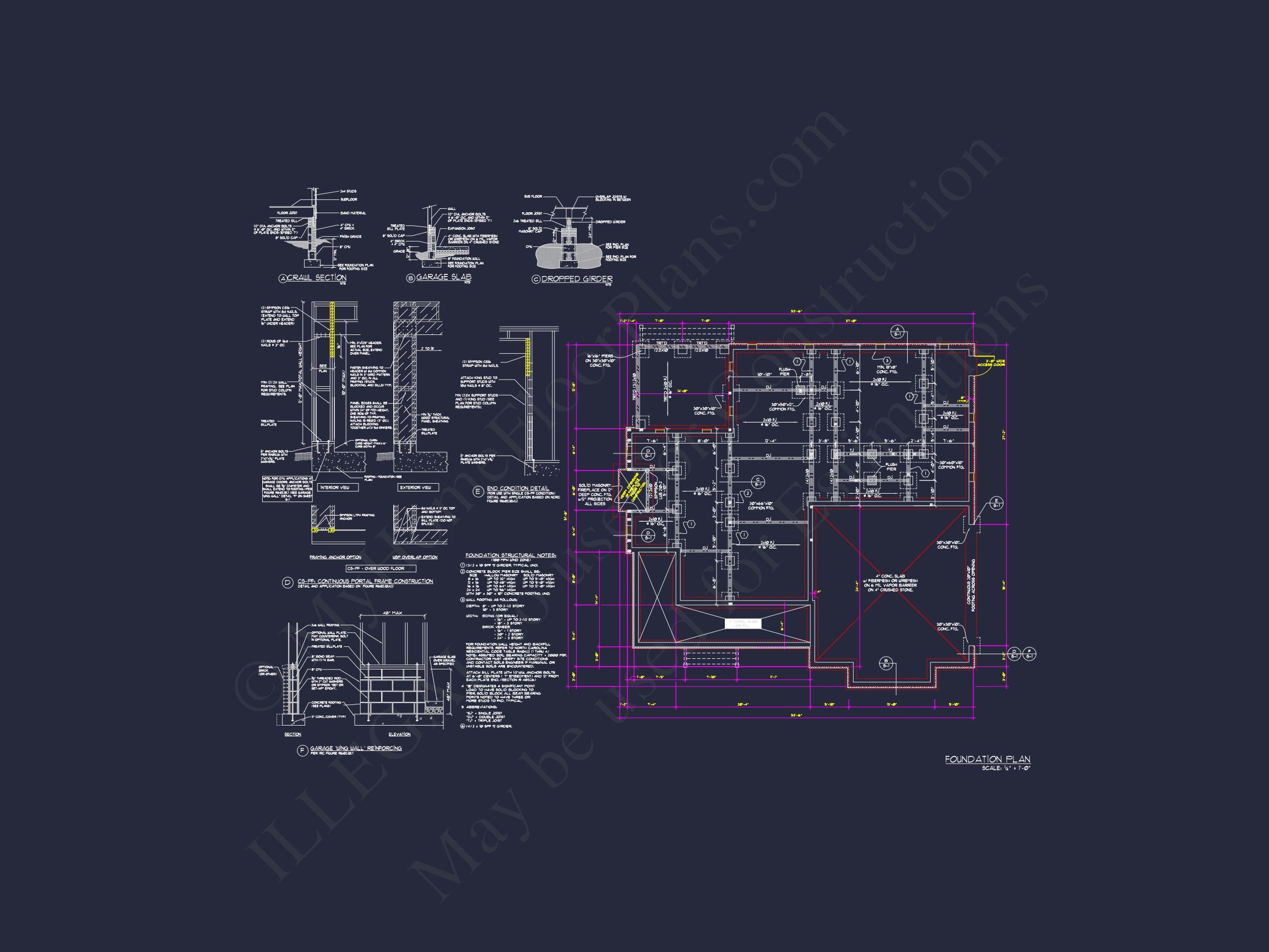 Craftsman house Design with Bonus Room and CAD Blueprint