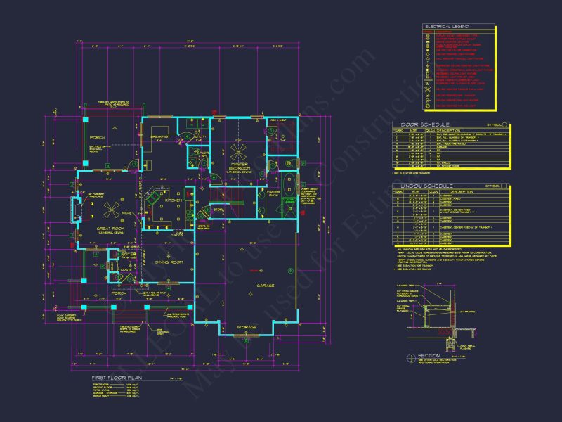 Craftsman house Design with Bonus Room and CAD Blueprint