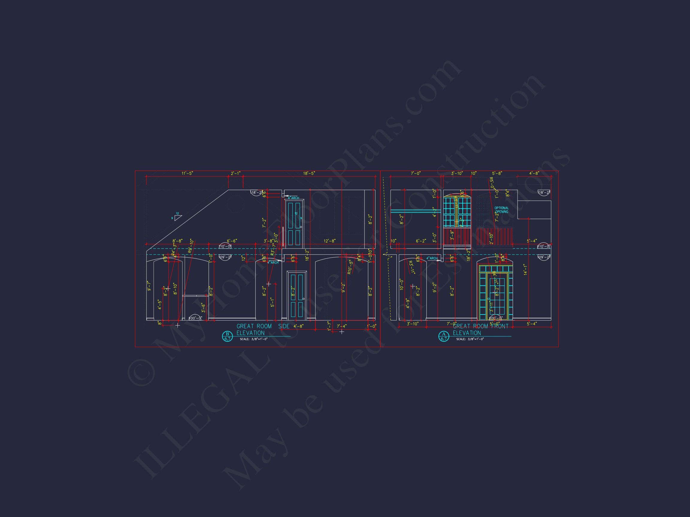 Craftsman house Floor Plan - 2-Story Blueprint with 3 Bedrooms