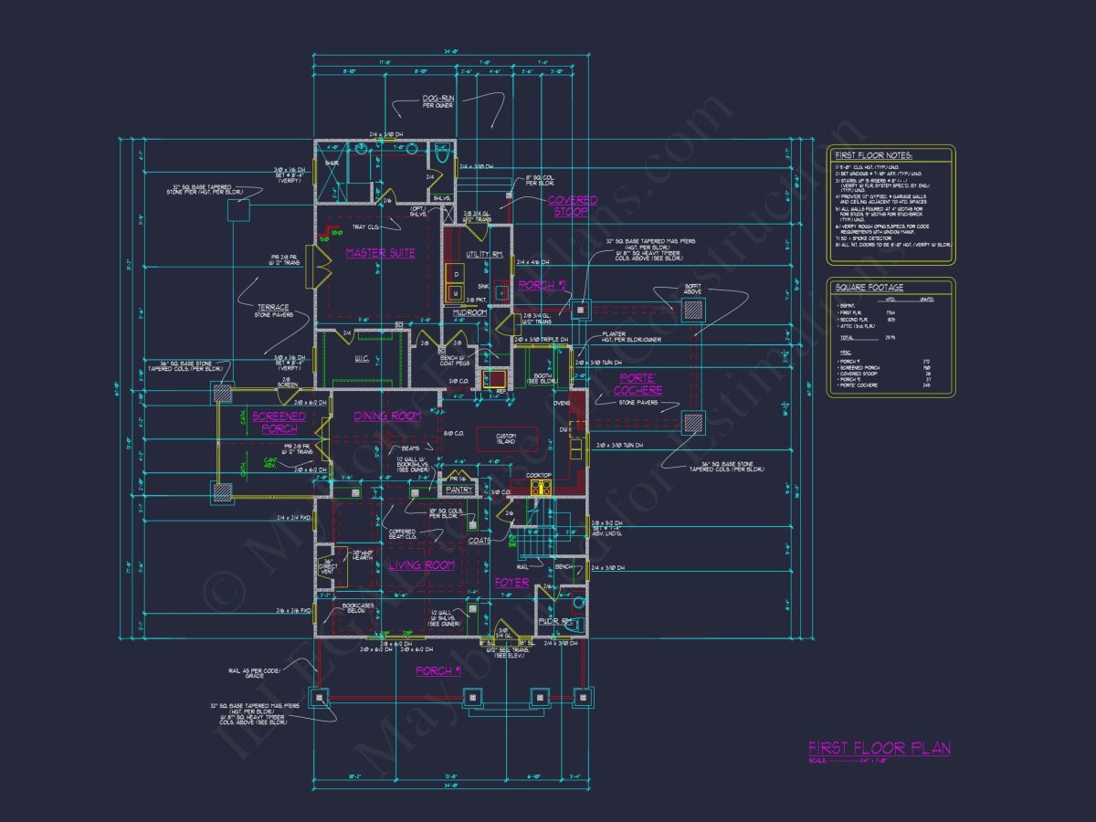 Craftsman house Floor Plan