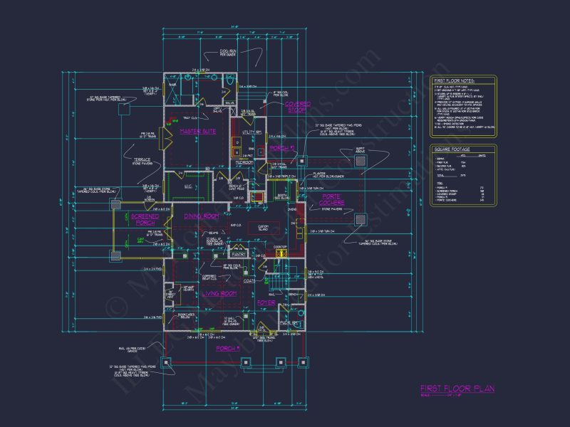 Craftsman house Floor Plan