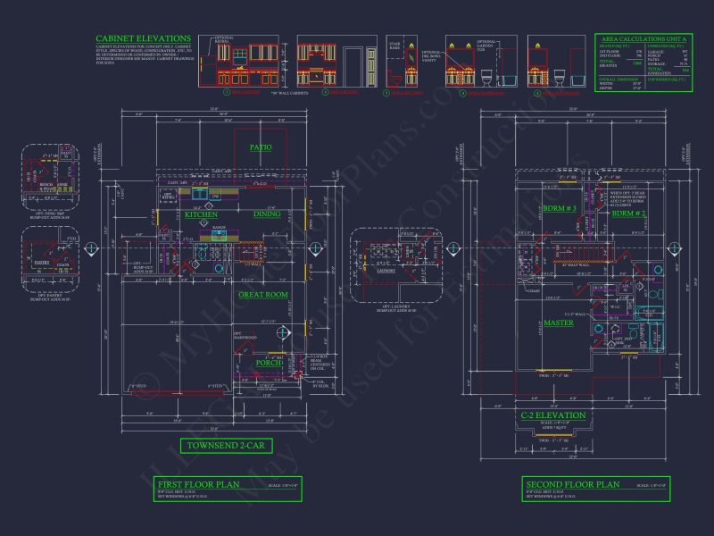 Craftsman house Floor Plan with 2 Stories and 3 Bedrooms