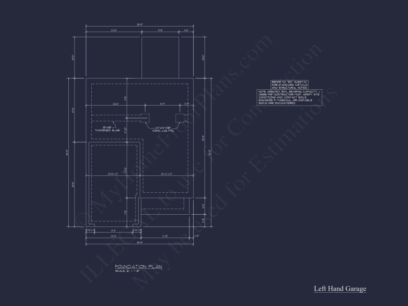 Craftsman house Floor Plan with 2 Stories and 3 Bedrooms