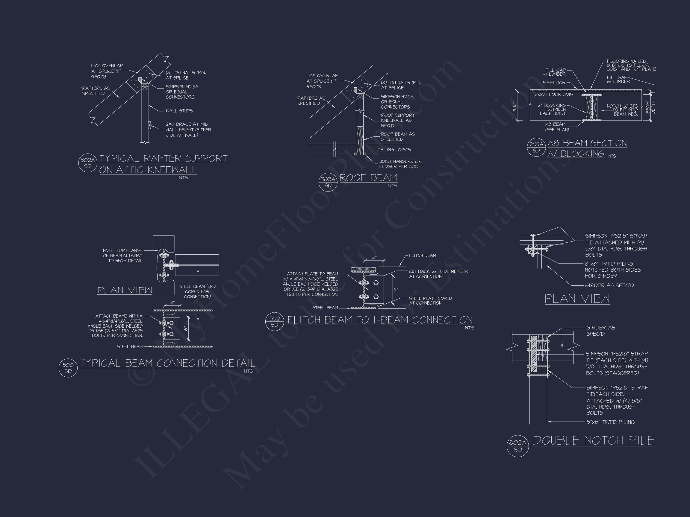 Craftsman house Floor Plan with 2 Stories,CAD Blueprint Designs