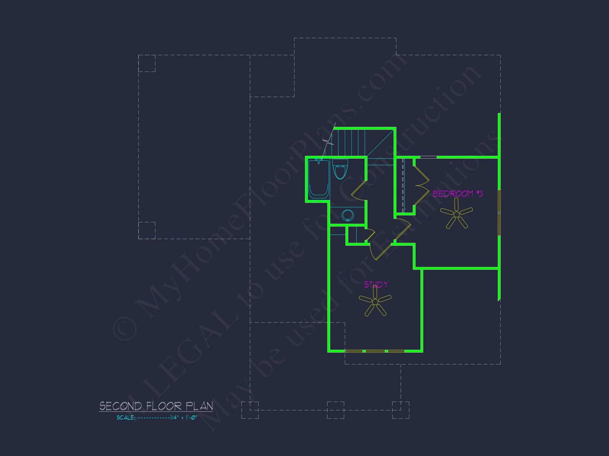 Craftsman house Floor Plan with 2 Stories, CAD Blueprint Designs