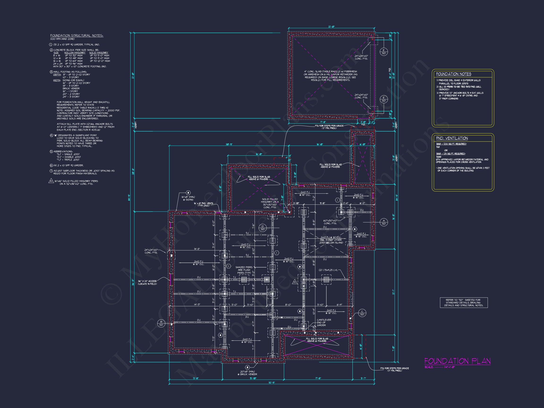 Craftsman house Floor Plan with Detached Garage and CAD Designs