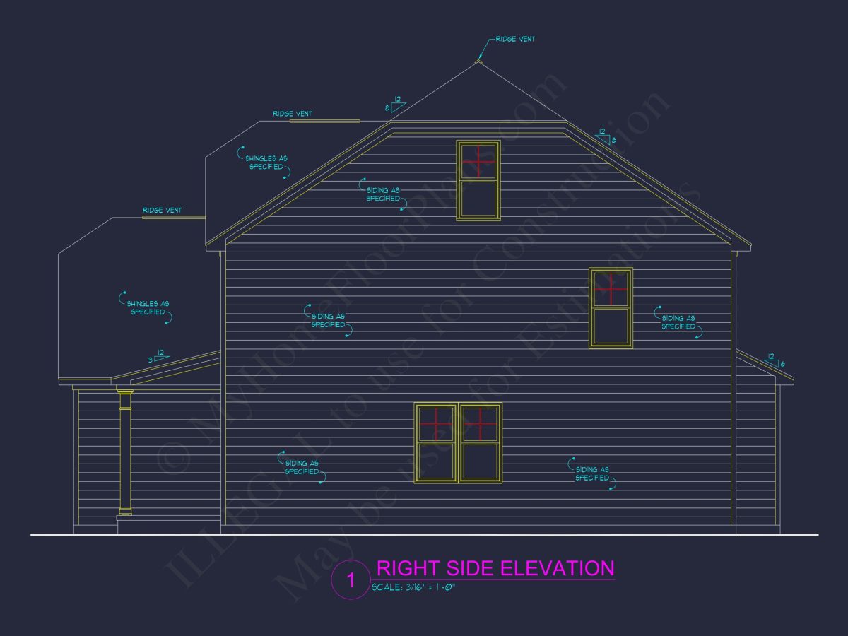 Craftsman house Plan: 2-Story Floor Plan with 4 Beds & CAD Designs
