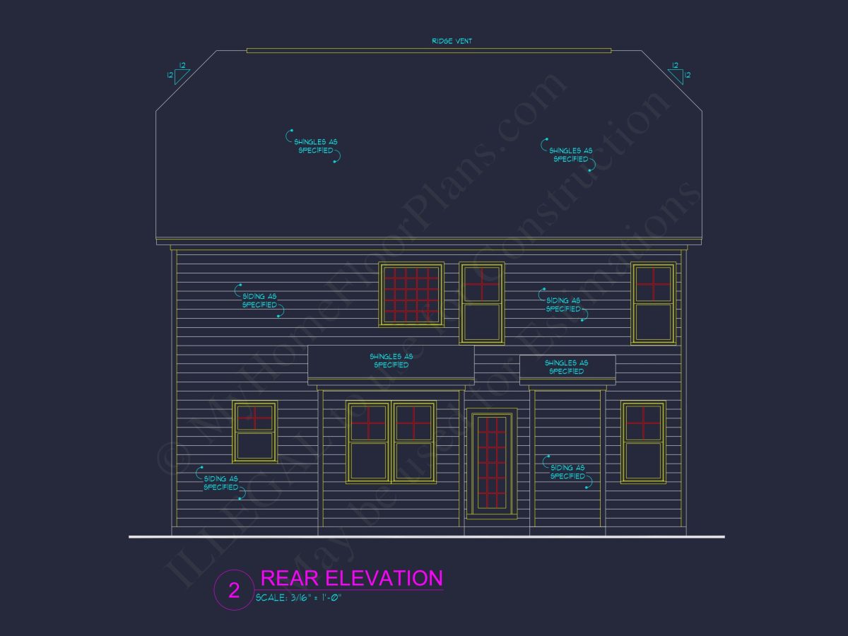 Craftsman house Plan: 2-Story Floor Plan with 4 Beds & CAD Designs