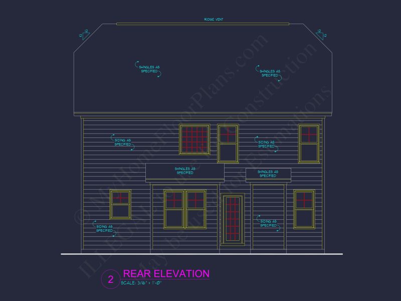 Craftsman house Plan: 2-Story Floor Plan with 4 Beds & CAD Designs