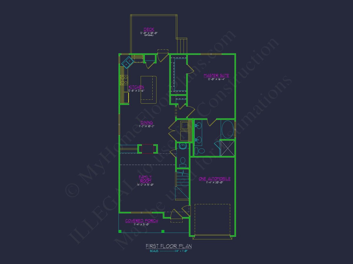 Craftsman house Plan: 2-Story Floor Plan with CAD Designs