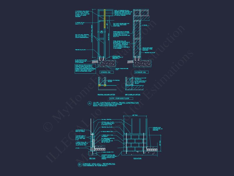 Craftsman house Plan CAD Blueprint with Spacious Floor Designs