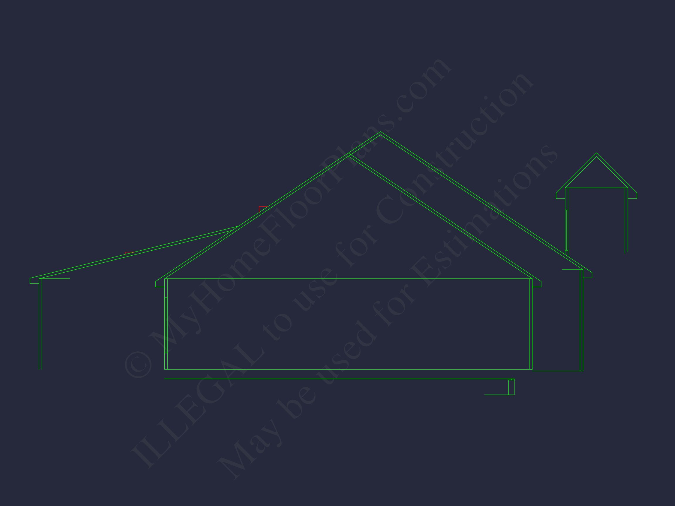 Craftsman house Plan CAD Blueprint with Spacious Floor Designs
