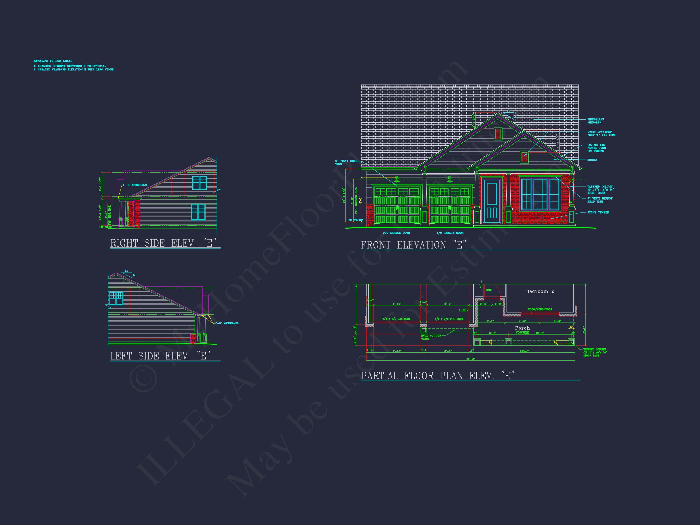 Craftsman house Plan with 1.5 Stories,CAD Blueprints & Modern Design
