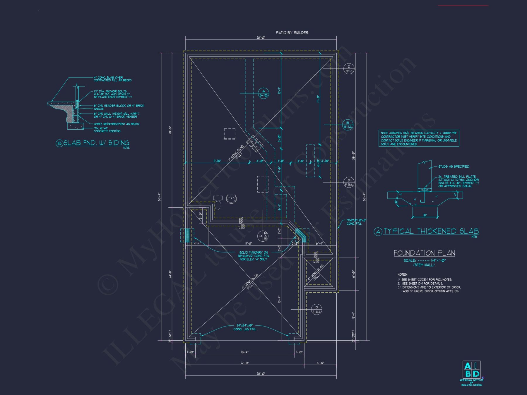 Craftsman house Plan with 2 Floors and CAD Blueprint Designs