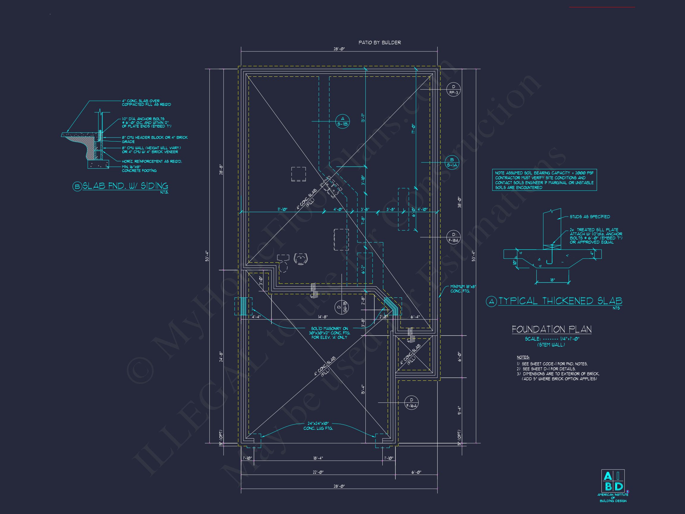 Craftsman house Plan with 2 Floors and CAD Blueprint Designs