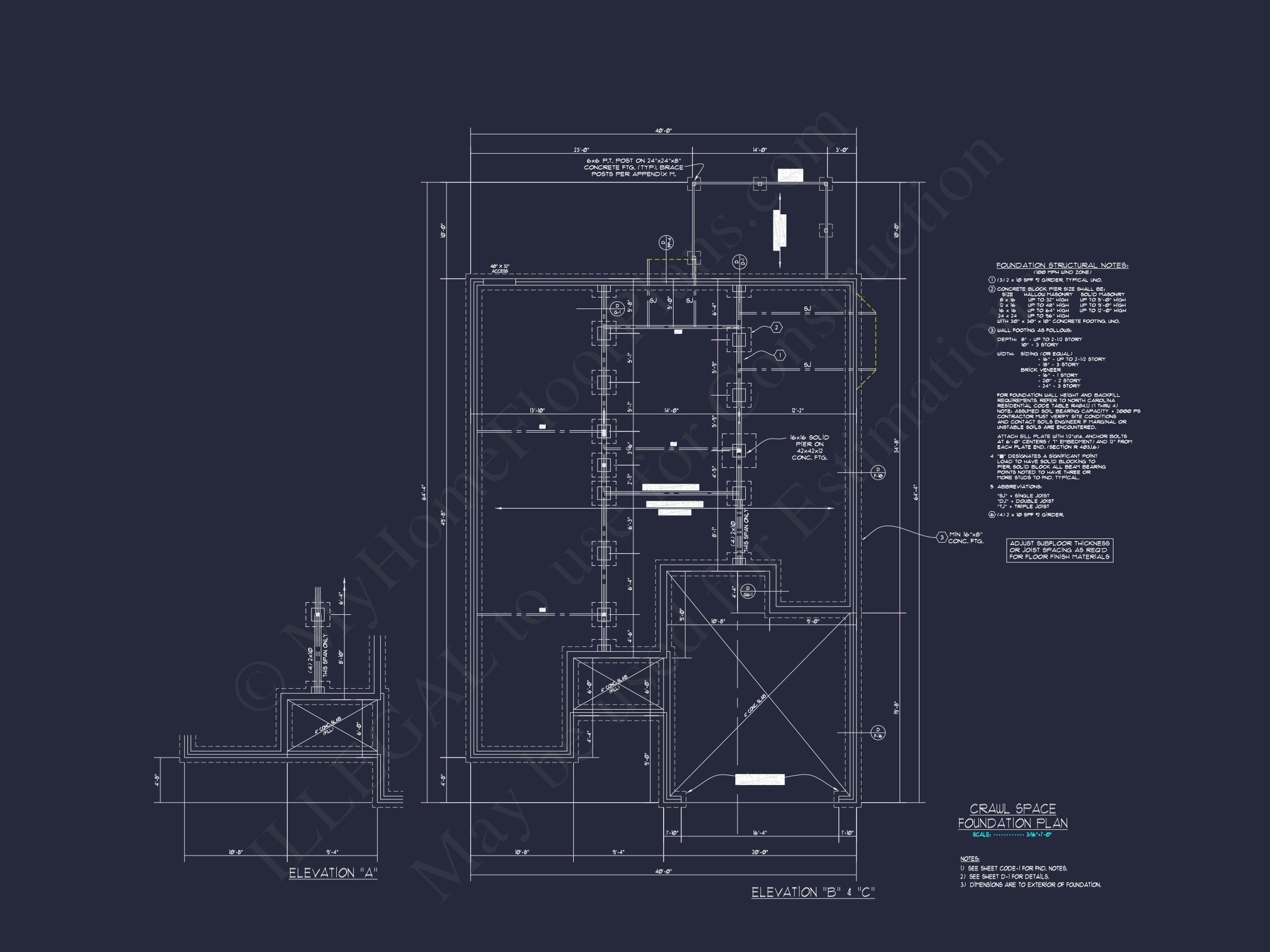 Craftsman house Plan with 2 Floors,3 Beds & CAD Designs